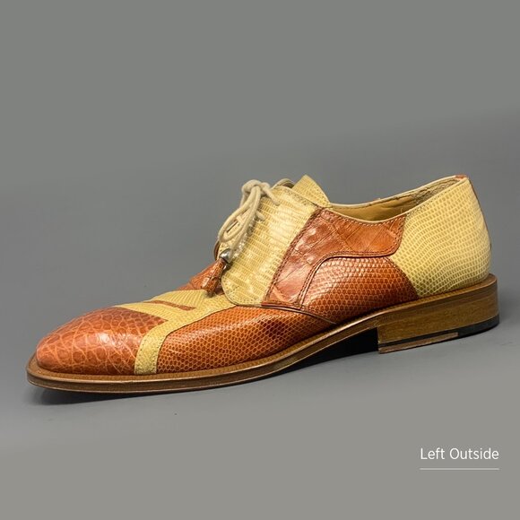 *RARE* David Eden Exotic Crocodile & Lizard / Assymetric Accent Upper, Men’s 8.5 - Picture 5 of 14